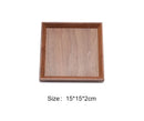 Axyaa Black Walnut Wood Japanese Tableware Hexagon Tray for Fruits and Tea