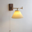Axyaa Modern LED Wall Lamp with Pull Chain Switch for Bedroom Living Room