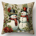 Axyaa Christmas Retro Country Pillowcase Set, Festive Room Decor Pillow Cover