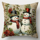 Axyaa Christmas Retro Country Pillowcase Set, Festive Room Decor Pillow Cover