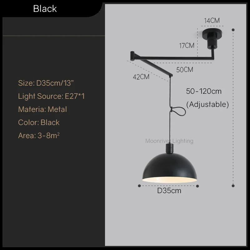 Axyaa Nordic Pendant Light: Minimalist Style Chandelier for Living Room and Dining Table