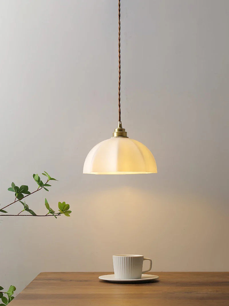 Axyaa Industrial Design Pendant Light with Glass Shade for Kitchen and Dining Room