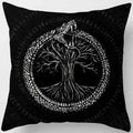 Axyaa Dark World Tree Print Pillow Cover - Home Decor Essential