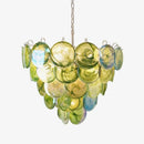 Axyaa Multicolour Murano Glass Disc Chandelier - French Atmosphere Pendant Light