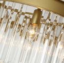 Axyaa Round Crystal Chandelier - Modern Grand Minimalist Decorative Light for Living, Dining, Bedroom