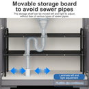 Axyaa Under Sink Flexible Organizer Rack Cabinet Telescopic Storage Shelf