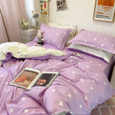 Axyaa Princess Pink Heart Bedding Set - Queen Twin Size - Cute Kawaii Design