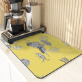 Axyaa Plant Pattern Drying Mat: Kitchen & Table Essential