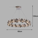 Axyaa Crystal Stair Chandelier Light - Modern Indoor LED Ceiling Lamp
