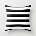 Yellow Geometric Polyester Cushion Cover by Axyaa - Modern Black Letter Pillow Cover