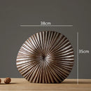 Axyaa Resin Crafts Flower Vase Stripe Texture Modern Home Decor
