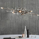 Axyaa Retro Industrial Chandelier: Luxury Stainless Steel LED Hanging Lamps