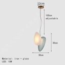 Axyaa Nordic Glass Chandelier LED Pendant Lamp for Home Decor