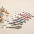 Axyaa Stainless Steel Cutlery Set with Anti-slip Handle - 12pcs, Mirror Finish