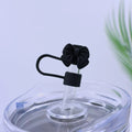 Axyaa Silicone Bow Straw Covers for Stanley Thermos Cup: Cute, 10mm Dust Proof Cap