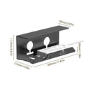 Axyaa Metal Cable Tray Desk Clamp Power Strip Cord Holder Sturdy & Spacious