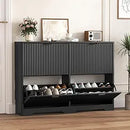 Axyaa 4-Drawer Shoe Cabinet with Adjustable Shelves