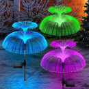Axyaa Solar Jellyfish Light Decoration: Outdoor Waterproof Fiber Optic Pathway Lawn Patio Decor