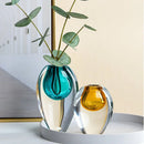 Axyaa Transparent Thick Bottom Glass Vase for Hydroponic Flower Arrangement
