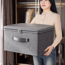 Axyaa Foldable Clothes Storage Box with Zipper - Large Capacity Wardrobe Organizer