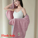 Axyaa Coral Fleece Bath Towel - Large Size, Unisex, Korean Style