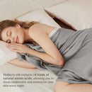Axyaa Mulberry Silk Flat Sheet - High End Smooth Bed Linen - Solid Color