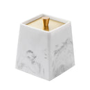 Axya Golden Lid Marbling Resin Storage Box for Bathroom Accessories