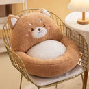Axyaa Plush Animal Lazy Sofa Cushion with Integrated Backrest