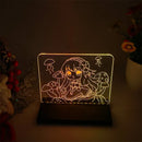 Axyaa Ocean Girl Acrylic Night Light with Remote Control and Colorful Lighting