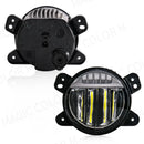 Axyaa LED Fog Lamp DRL for Jeep Wrangler JK - White Daylights 6500K