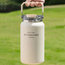 Axyaa Stainless Steel Vacuum Flask Insulated Cup with Handle, Straw, Cold&Hot Thermos Mug.