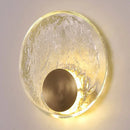 Axyaa Crystal Round Wall Lamp for Bedroom and Living Room Lighting