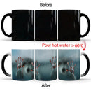 Axyaa Heat Color Changing Zombie Head Coffee Mug, Halloween Surprised Gift