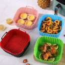 Axyaa Square Silicone Air Fryer Basket - High Temp Resistant, Reusable & Easy to Clean