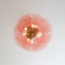 Axyaa Amber Pink Flower Glass Chandelier LED Pendant Light for Indoor Decor