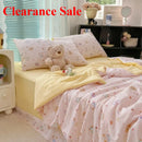 Axyaa Cloud-Feeling Double-Layer Yarn Summer Quilt 4-Piece Set - Soft & Small Fresh