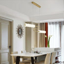 Axyaa Gold Acrylic LED Ceiling Chandelier for Dining Living Room Bedroom Lighting