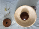 Axyaa Natural Stone Wood LED Chandelier.