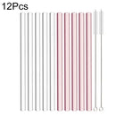 Axyaa Glass Milkshake Bubble Tea Straw Set with Cleaning Brush