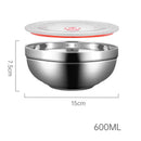 Axyaa Double Layer Stainless Steel Ramen Bowl - Large Soup Bowl