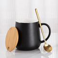 Axyaa Ceramic Mug with Lid, Spoon, Funny Design, Ideal for Coffee, Tea, Breakfast