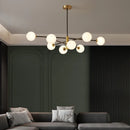 Axya Copper LED Glass Ball Ceiling Chandelier for Modern Living Room, Dining Room & Bedroom