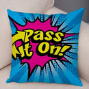 Axyaa Letters Print POP ART Pillowcase - Home Decor Cushion Cover