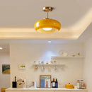 Axyaa Nordic LED Ceiling Lamp with Copper Yellow Glass Lampshade for Home Indoor Lighting