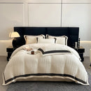 Axyaa Winter Thickened Carved Milk Fleece 4-Piece Set Coral Fleece Bedding