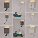 Axyaa Rotating Wall Lamp with USB Port for Bedside, Study, and Decor