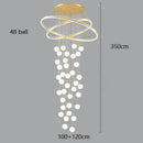 Axyaa Elegant Chandelier Set - Indoor Ceiling Lighting Fixtures for Hall, Dining & Staircase