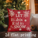 Axyaa Christmas Printed Pillow Covers for Sofa, Bedroom, Car - Rectangular Cushion Cover