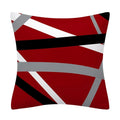 Axyaa Red Geometric Pillowcase Abstract Pachwork Cushion Cover Square Home Decor