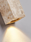 Axyaa Retro Stone Wall Lamp: Japandi Style Sconces for Living Room & Bedroom